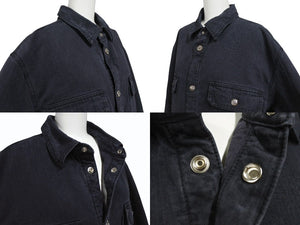 極美品 CHROME HEARTS クロムハーツ WORK DOG CTN CNVS ワークドッグ コットンキャンバスジャケット サイズXL シルバ−925 中古 4b007283