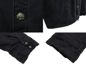 極美品 CHROME HEARTS クロムハーツ WORK DOG CTN CNVS ワークドッグ コットンキャンバスジャケット サイズXL シルバ−925 中古 4b007283