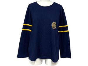 CHROME HEARTS クロムハーツ ROLLER SKATE HORSESHOEL/S TEE ナンバリング 長袖カットソー ブルー サイズM 美品 中古 4b007294