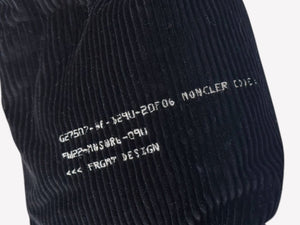 極美品 MONCLER モンクレール FRGMT フラグメント ダウンジャケット コーデュロイ H209U1A00012 M2363 ブラック サイズ00 中古 4b007296