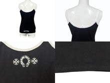 Load image into Gallery viewer, 新品未使用 CHROME HEARTS クロムハーツ HORSESHOE ホースシュー CHプラス キャミソール ブラック ホワイト サイズM 中古 4b007297