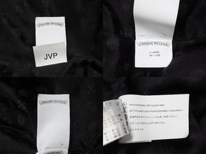 極美品 CHROME HEARTS クロムハーツ STIFF FBRC スティッフ ファブリックダウンジャケット サイズXL クロスボールボタン カーキ 中古 4b007298