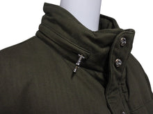 Load image into Gallery viewer, 極美品 CHROME HEARTS クロムハーツ STIFF FBRC スティッフ ファブリックダウンジャケット サイズXL クロスボールボタン カーキ 中古 4b007298