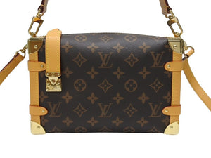 新品同様 LOUISVUITTON ルイヴィトン サイドトランクPM ショルダーバッグ M46815 モノグラムキャンバス ヌメ革 ブラウン ゴールド金具 中古 4b007301