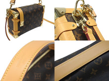 Load image into Gallery viewer, 新品同様 LOUISVUITTON ルイヴィトン サイドトランクPM ショルダーバッグ M46815 モノグラムキャンバス ヌメ革 ブラウン ゴールド金具 中古 4b007301