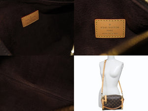 新品同様 LOUISVUITTON ルイヴィトン サイドトランクPM ショルダーバッグ M46815 モノグラムキャンバス ヌメ革 ブラウン ゴールド金具 中古 4b007301
