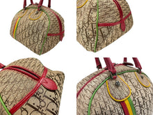 Load image into Gallery viewer, 極美品 Christian Dior クリスチャンディオール トロッター ハンドバッグ 08RU 0074 ラスタカラー キャンバス レザーシルバー金具 中古 4b004322