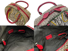 Load image into Gallery viewer, 極美品 Christian Dior クリスチャンディオール トロッター ハンドバッグ 08RU 0074 ラスタカラー キャンバス レザーシルバー金具 中古 4b004322