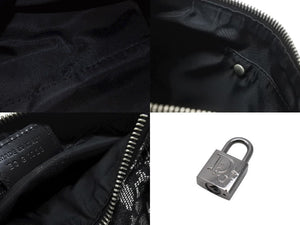 CHRISTIAN DIOR クリスチャンディオール トロッター 20cm ミニハンドバッグ BO-G-1023 イタリア製 ブラック シルバー金具 美品 中古 4b007308