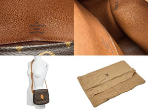 極美品 LOUIS VUITTON ルイヴィトン サンクルーGM 廃盤 ショルダーバッグ M51242 モノグラム ブラウン 中古 4b007310
