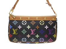 Load image into Gallery viewer, 極美品 LOUIS VUITTON ルイヴィトン ポシェットアクセソワール アクセサリーポーチ M92648 モノグラム マルチカラー ブラック 中古 4b007312