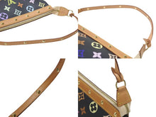 Load image into Gallery viewer, 極美品 LOUIS VUITTON ルイヴィトン ポシェットアクセソワール アクセサリーポーチ M92648 モノグラム マルチカラー ブラック 中古 4b007312