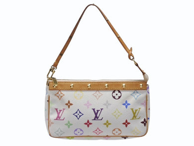 極美品 LOUIS VUITTON ルイヴィトン ポシェット アクセソワール アクセサリーポーチ M92649 モノグラム マルチカラー 村上隆 中古 4b007313