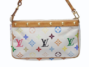 極美品 LOUIS VUITTON ルイヴィトン ポシェット アクセソワール アクセサリーポーチ M92649 モノグラム マルチカラー 村上隆 中古 4b007313