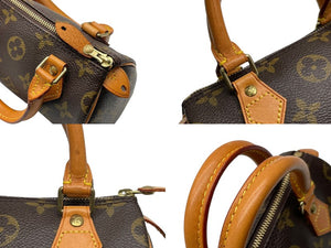 LOUIS VUITTON ルイヴィトン ミニスピーディ ハンドバッグ モノグラム M41534 PVC ブラウン 美品 中古 4b007314
