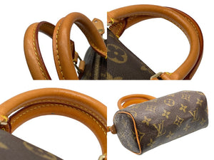 LOUIS VUITTON ルイヴィトン ミニスピーディ ハンドバッグ モノグラム M41534 PVC ブラウン 美品 中古 4b007314