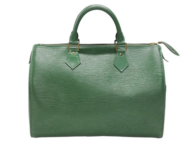 LOUIS VUITTON ルイヴィトン スピーディ30 ハンドバッグ M43004 カバン エピ グリーン レザー ゴールド金具 美品 中古 4b007315