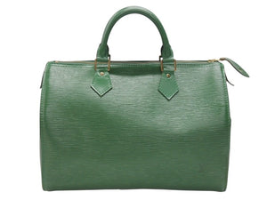 LOUIS VUITTON ルイヴィトン スピーディ30 ハンドバッグ M43004 カバン エピ グリーン レザー ゴールド金具 美品 中古 4b007315