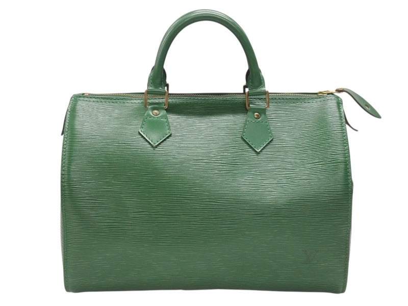LOUIS VUITTON ルイヴィトン スピーディ30 ハンドバッグ M43004 カバン エピ グリーン レザー ゴールド金具 美品 中古 4b007315