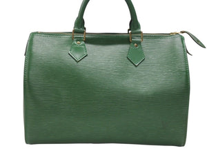 LOUIS VUITTON ルイヴィトン スピーディ30 ハンドバッグ M43004 カバン エピ グリーン レザー ゴールド金具 美品 中古 4b007315