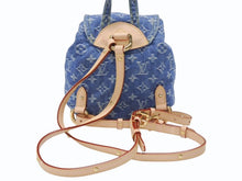 Load image into Gallery viewer, 新品同様 LOUISVUITTON ルイヴィトン モノグラム デニム ヴェニス M46836 モノグラム デニム キャンバス ブルー ゴールド金具 中古 4b007316