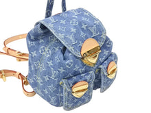 Load image into Gallery viewer, 新品同様 LOUISVUITTON ルイヴィトン モノグラム デニム ヴェニス M46836 モノグラム デニム キャンバス ブルー ゴールド金具 中古 4b007316
