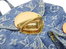 Load image into Gallery viewer, 新品同様 LOUISVUITTON ルイヴィトン モノグラム デニム ヴェニス M46836 モノグラム デニム キャンバス ブルー ゴールド金具 中古 4b007316