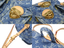 Load image into Gallery viewer, 新品同様 LOUISVUITTON ルイヴィトン モノグラム デニム ヴェニス M46836 モノグラム デニム キャンバス ブルー ゴールド金具 中古 4b007316