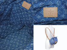 Load image into Gallery viewer, 新品同様 LOUISVUITTON ルイヴィトン モノグラム デニム ヴェニス M46836 モノグラム デニム キャンバス ブルー ゴールド金具 中古 4b007316