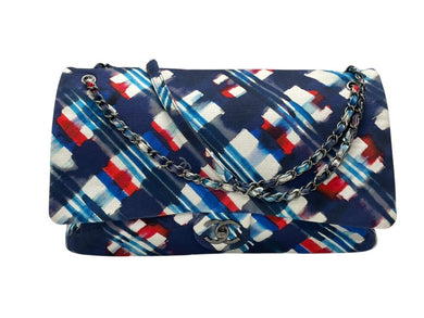 極美品 CHANEL シャネル エアライン キャンバス マルチカラー Wフラップ Wチェーンショルダーバッグ 22番台 中古 4b007318