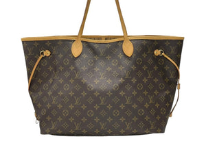 極美品 LOUIS VUITTON ルイヴィトン ネヴァーフル GM ハンドバッグ M40157 ブラウン PVC レザー ゴールド金具 中古 4b007320
