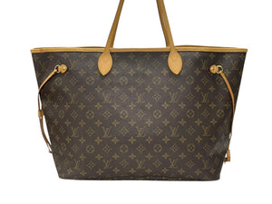 極美品 LOUIS VUITTON ルイヴィトン ネヴァーフル GM ハンドバッグ M40157 ブラウン PVC レザー ゴールド金具 中古 4b007320