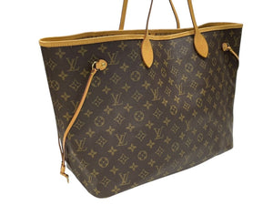 極美品 LOUIS VUITTON ルイヴィトン ネヴァーフル GM ハンドバッグ M40157 ブラウン PVC レザー ゴールド金具 中古 4b007320