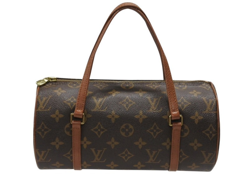 LOUIS VUITTON ルイヴィトン パピヨン26 ハンドバッグ M51386 モノグラム PVC レザー ブラウン ゴールド金具 美品 中古 4b007321