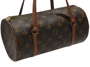 LOUIS VUITTON ルイヴィトン パピヨン26 ハンドバッグ M51386 モノグラム PVC レザー ブラウン ゴールド金具 美品 中古 4b007321
