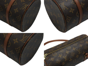 LOUIS VUITTON ルイヴィトン パピヨン26 ハンドバッグ M51386 モノグラム PVC レザー ブラウン ゴールド金具 美品 中古 4b007321
