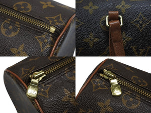 LOUIS VUITTON ルイヴィトン パピヨン26 ハンドバッグ M51386 モノグラム PVC レザー ブラウン ゴールド金具 美品 中古 4b007321