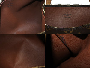 極美品 LOUIS VUITTON ルイヴィトン パピヨン26 ハンドバッグ M51386 モノグラム PVC レザー ブラウン ゴールド金具 中古 4b007322