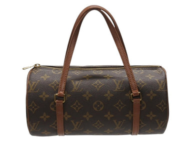 LOUIS VUITTON ルイヴィトン パピヨン26 ハンドバッグ M51386 モノグラム PVC レザー ブラウン ゴールド金具 美品 中古 4b007324