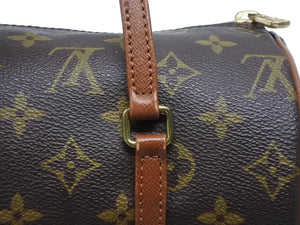 LOUIS VUITTON ルイヴィトン パピヨン26 ハンドバッグ M51386 モノグラム PVC レザー ブラウン ゴールド金具 美品 中古 4b007324