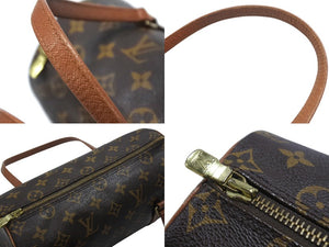 LOUIS VUITTON ルイヴィトン パピヨン26 ハンドバッグ M51386 モノグラム PVC レザー ブラウン ゴールド金具 美品 中古 4b007325