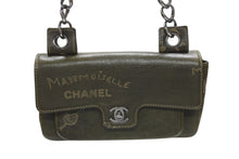 Load image into Gallery viewer, 極美品 CHANEL シャネル クルーズライン ワンショルダーバッグ 8番台 ココマーク カーフスキン オリーブ シルバー金具 中古 4b007332