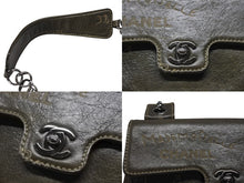 Load image into Gallery viewer, 極美品 CHANEL シャネル クルーズライン ワンショルダーバッグ 8番台 ココマーク カーフスキン オリーブ シルバー金具 中古 4b007332