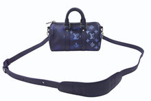 Load image into Gallery viewer, 極美品 LOUIS VUITTON ルイヴィトン 2WAY ウォーターカラー モノグラム ブルー キーポルXS ミニハンドバッグ M57844 中古 4b007334