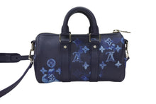 Load image into Gallery viewer, 極美品 LOUIS VUITTON ルイヴィトン 2WAY ウォーターカラー モノグラム ブルー キーポルXS ミニハンドバッグ M57844 中古 4b007334