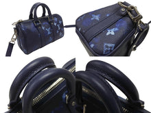 Load image into Gallery viewer, 極美品 LOUIS VUITTON ルイヴィトン 2WAY ウォーターカラー モノグラム ブルー キーポルXS ミニハンドバッグ M57844 中古 4b007334