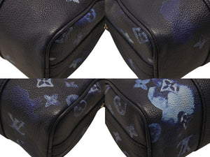 極美品 LOUIS VUITTON ルイヴィトン 2WAY ウォーターカラー モノグラム ブルー キーポルXS ミニハンドバッグ M57844 中古 4b007334