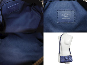 極美品 LOUIS VUITTON ルイヴィトン 2WAY ウォーターカラー モノグラム ブルー キーポルXS ミニハンドバッグ M57844 中古 4b007334