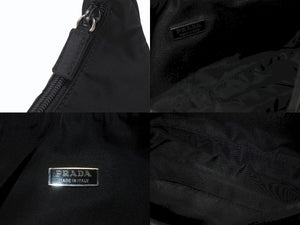 極美品 Prada プラダ ミニハンドバッグ ワンハンドル レディース ネロ ブランド ロゴ ナイロン MV515 黒 ブラック 中古 4b0077337