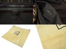 Load image into Gallery viewer, FENDI フェンディ マンマバケット ワンショルダーバッグ ズッカ柄 キャンバス レザー ブラウン シルバー金具 美品 中古 4b007338